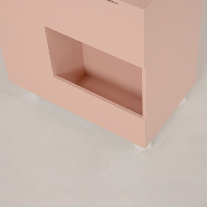 萩原 コスメワゴン　キャスター付 ピンク MUD-6649PI 1台（ご注文単位1台）【直送品】