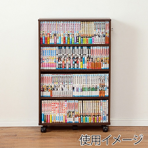 萩原 マガジンラック 幅55cm S ブラウン RCC-1023BR-S 1台(ご注文単位1台)【直送品】