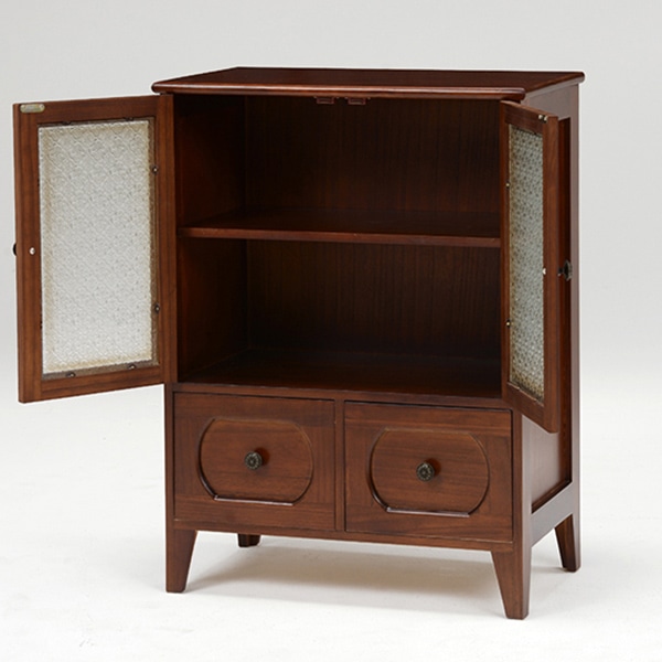 萩原 キャビネット　幅60cm ブラウン MCC-5187BR 1台（ご注文単位1台）【直送品】