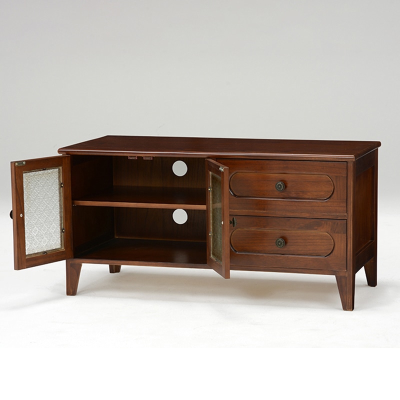 萩原 テレビ台 幅90cm 開き扉タイプ ブラウン MTV-5188BR 1台(ご注文単位1台)【直送品】