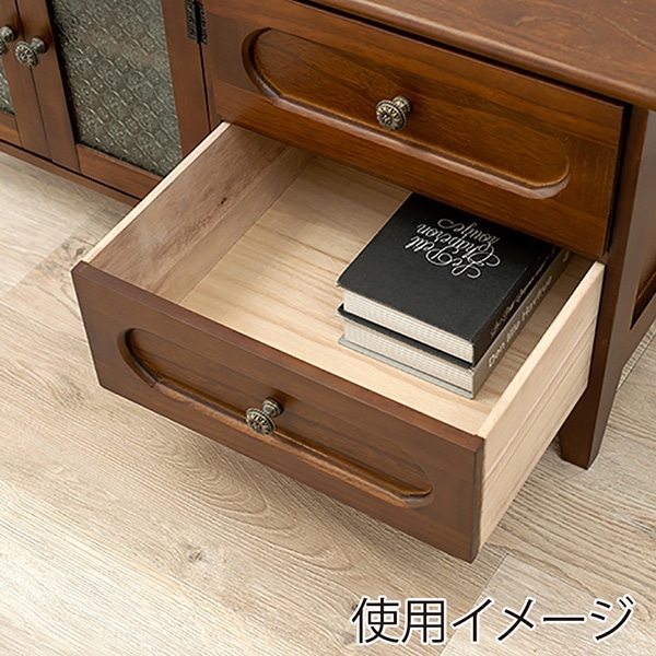 萩原 テレビ台 幅90cm 開き扉タイプ ブラウン MTV-5188BR 1台(ご注文単位1台)【直送品】