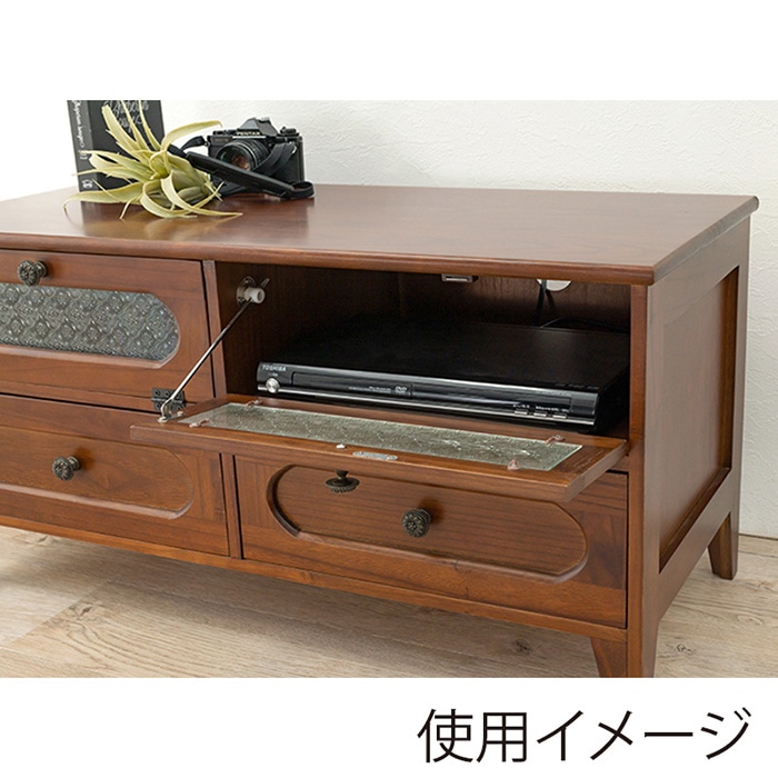 萩原 テレビ台　幅90cm　フラップ扉タイプ ブラウン MTV-5189BR 1台（ご注文単位1台）【直送品】