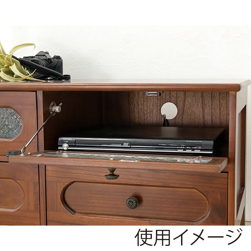 萩原 テレビ台　幅90cm　フラップ扉タイプ ブラウン MTV-5189BR 1台（ご注文単位1台）【直送品】