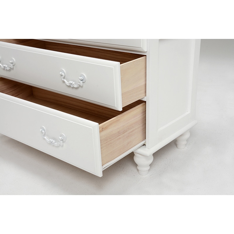 萩原 チェスト 5段6杯 幅60cm ホワイト MCH-5770WH 1台(ご注文単位1台)【直送品】