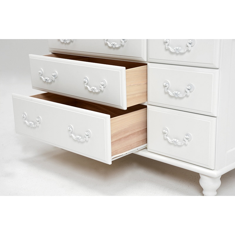 萩原 チェスト 3段6杯 幅88cm ホワイト MBC-5774WH 1台(ご注文単位1台)【直送品】