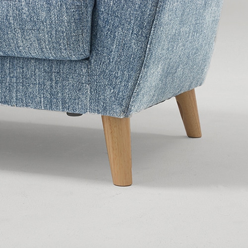 萩原 2人掛けソファ クッション付 ブルー カウル2P-BL 1台(ご注文単位1台)【直送品】