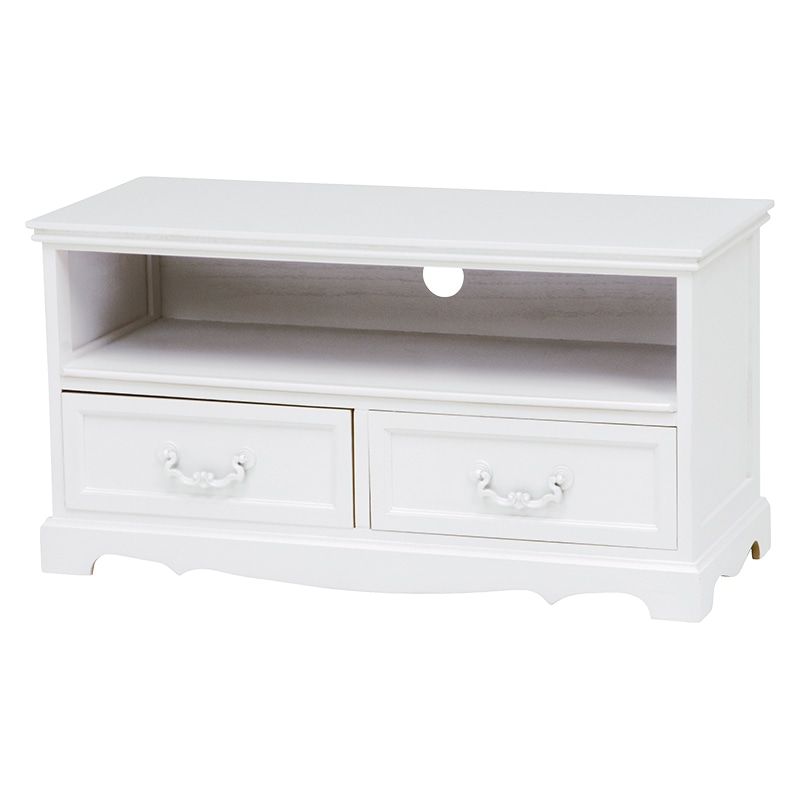 萩原 テレビ台 幅80cm ホワイト MTV-6597WH 1台(ご注文単位1台)【直送品】