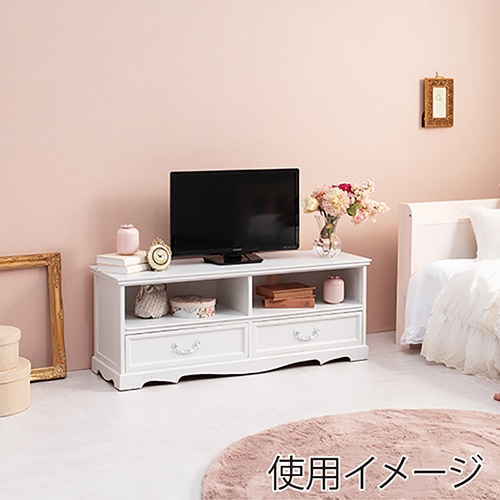 萩原 テレビ台 幅110cm ホワイト MTV-6598WH 1台(ご注文単位1台)【直送品】