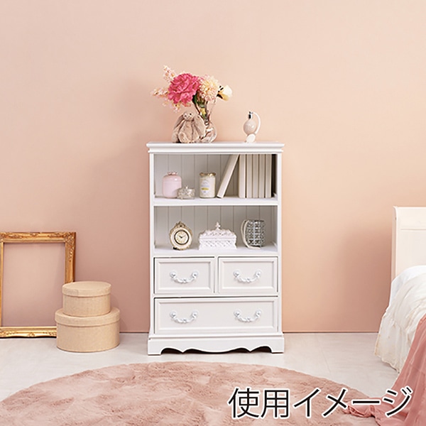 萩原 キャビネット　幅60cm ホワイト MCC-6599WH 1台（ご注文単位1台）【直送品】