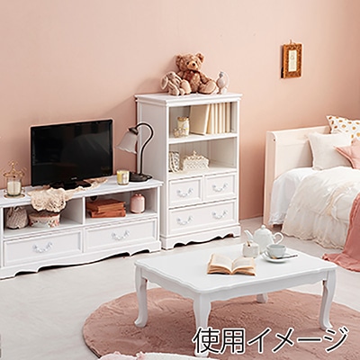 萩原 キャビネット　幅60cm ホワイト MCC-6599WH 1台（ご注文単位1台）【直送品】