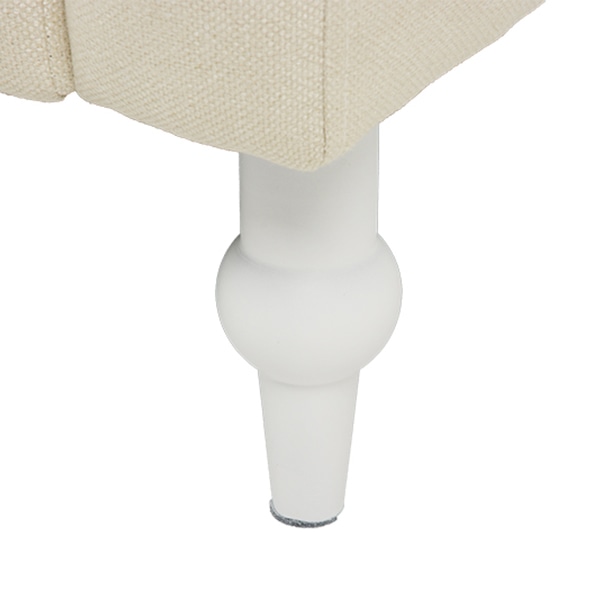 萩原 ウェーブ型ソファ 1.5人掛け アイボリー モコIV 1台(ご注文単位1台)【直送品】