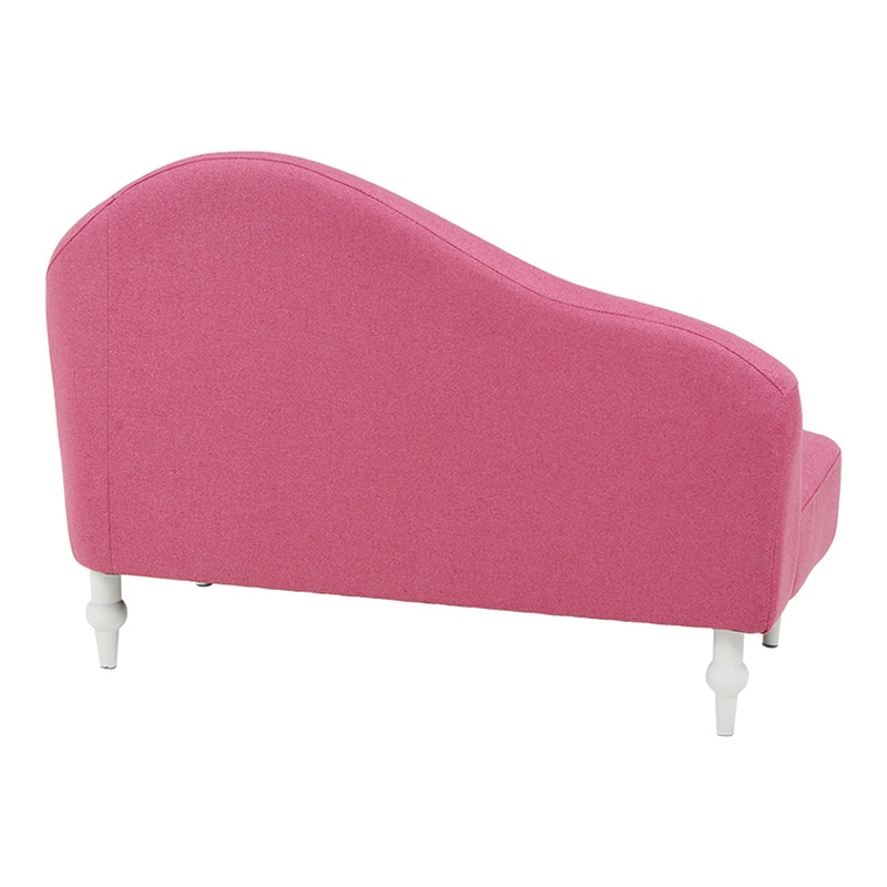 萩原 ウェーブ型ソファ　1.5人掛け ピンク モコLV 1台（ご注文単位1台）【直送品】