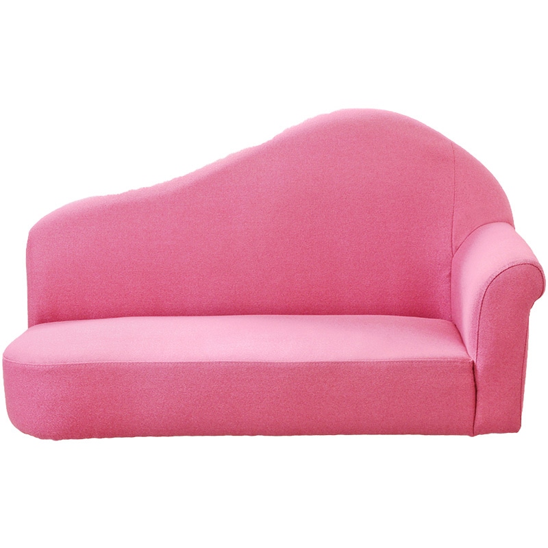 萩原 ウェーブ型ソファ　1.5人掛け ピンク モコLV 1台（ご注文単位1台）【直送品】