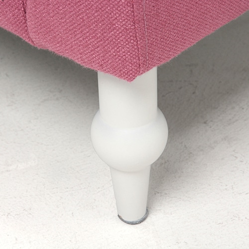 萩原 ウェーブ型ソファ　1.5人掛け ピンク モコLV 1台（ご注文単位1台）【直送品】