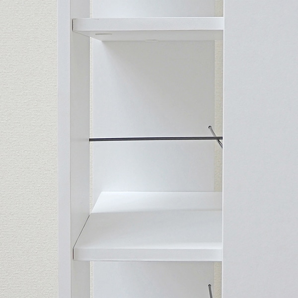 萩原 回転コミックラック 高さ137.5cm 6段 ホワイト RCC-1024WH 1台(ご注文単位1台)【直送品】