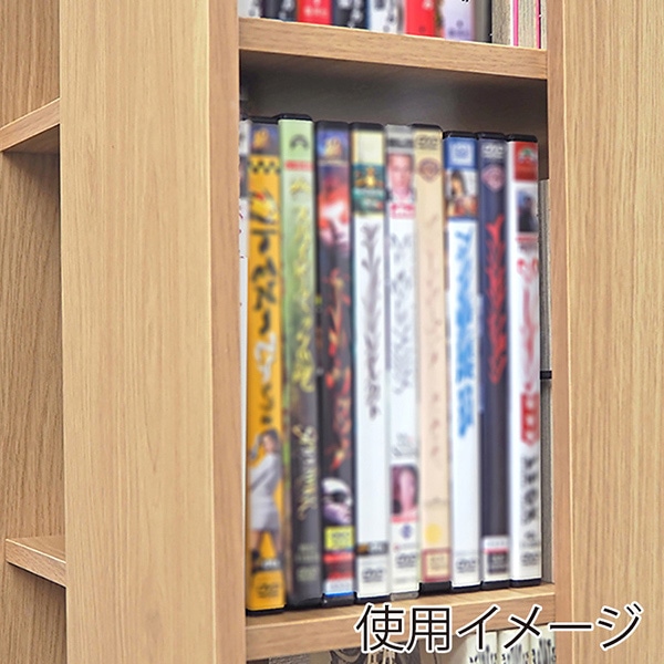 萩原 回転コミックラック 高さ137.5cm 6段 ナチュラル RCC-1024NA 1台(ご注文単位1台)【直送品】