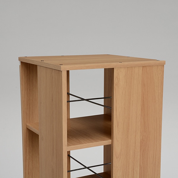 萩原 回転コミックラック　高さ182cm　8段 ナチュラル RCC-1025NA 1台（ご注文単位1台）【直送品】