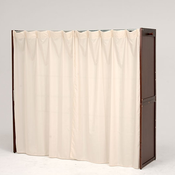 萩原 伸縮クローゼット カバー付 ダークブラウン VR-7240DBR 1台(ご注文単位1台)【直送品】