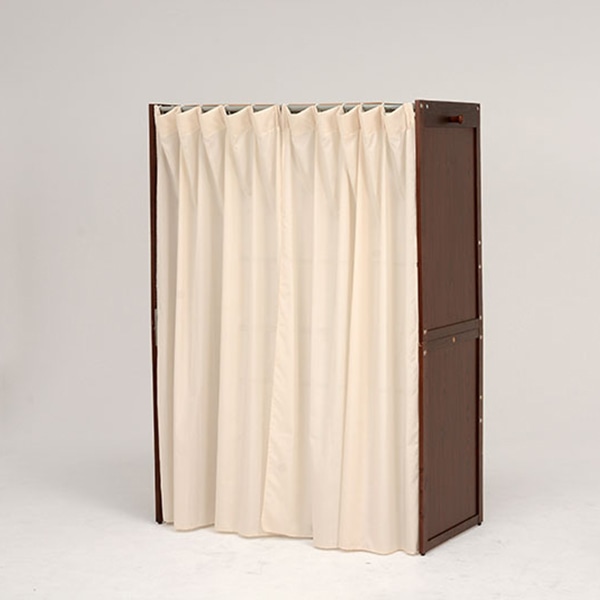 萩原 伸縮クローゼット カバー付 ダークブラウン VR-7240DBR 1台(ご注文単位1台)【直送品】