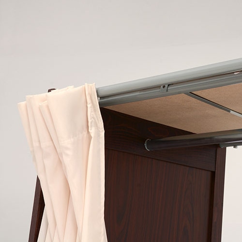 萩原 伸縮クローゼット カバー付 ダークブラウン VR-7240DBR 1台(ご注文単位1台)【直送品】