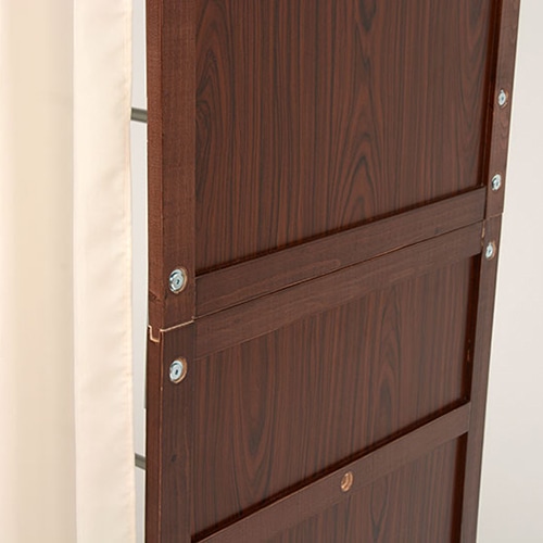 萩原 伸縮クローゼット カバー付 ダークブラウン VR-7240DBR 1台(ご注文単位1台)【直送品】