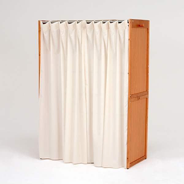 萩原 伸縮クローゼット カバー付 ナチュラル VR-7240NA 1台(ご注文単位1台)【直送品】