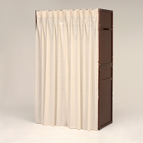 萩原 伸縮クローゼット カバー付 棚あり ダークブラウン VR-7241DBR 1台(ご注文単位1台)【直送品】