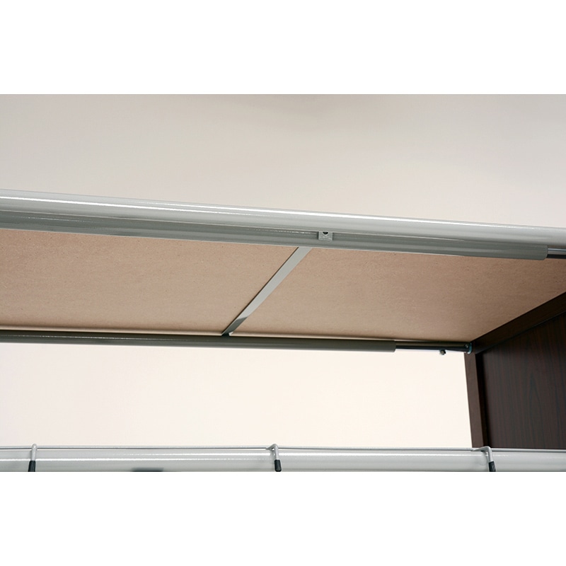 萩原 伸縮クローゼット カバー付 棚あり ダークブラウン VR-7241DBR 1台(ご注文単位1台)【直送品】