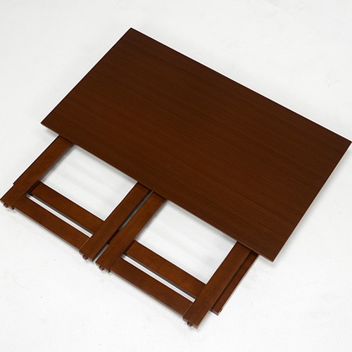 萩原 折りたたみデスク 高さ65cm ダークブラウン VT-7811DBR 1台(ご注文単位1台)【直送品】