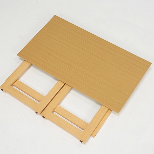 萩原 折りたたみデスク 高さ65cm ナチュラル VT-7811NA 1台(ご注文単位1台)【直送品】