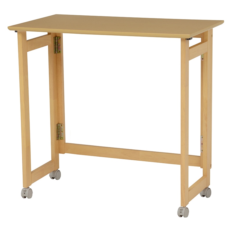 萩原 折りたたみデスク 高さ75cm ナチュラル VT-7812NA 1台(ご注文単位1台)【直送品】