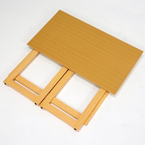 萩原 折りたたみデスク 高さ75cm ナチュラル VT-7812NA 1台(ご注文単位1台)【直送品】
