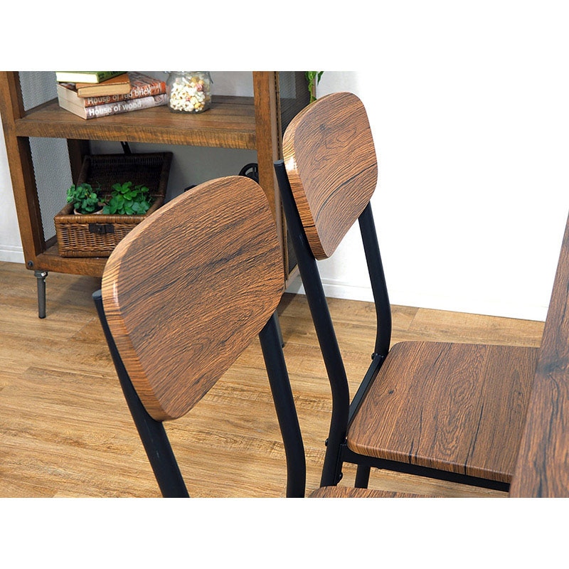 萩原 ダイニング3点セット ブラウン LDS-4912BR 1セット(ご注文単位1セット)【直送品】