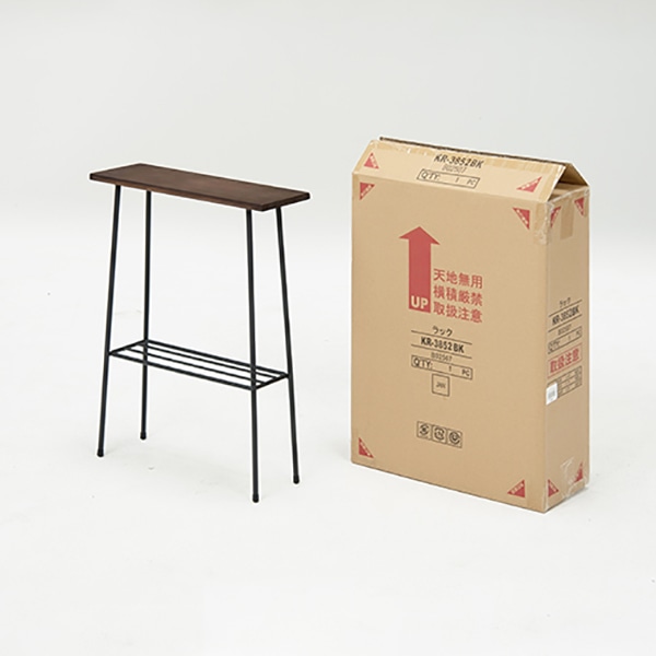 萩原 スリムマルチラック　幅40cm ブラック KR-3852BK 1台（ご注文単位1台）【直送品】