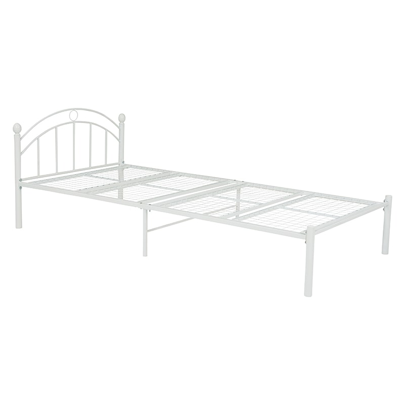 萩原 パイプベッド　シングル ホワイト KH-3089WH 1台（ご注文単位1台）【直送品】