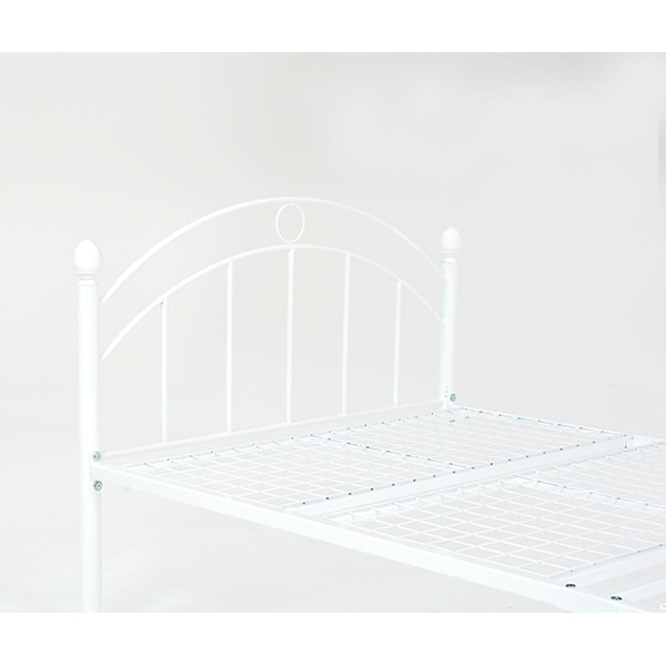 萩原 パイプベッド シングル ホワイト KH-3089WH 1台(ご注文単位1台)【直送品】