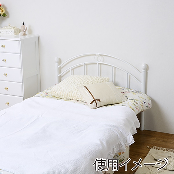 萩原 パイプベッド シングル ホワイト KH-3089WH 1台(ご注文単位1台)【直送品】