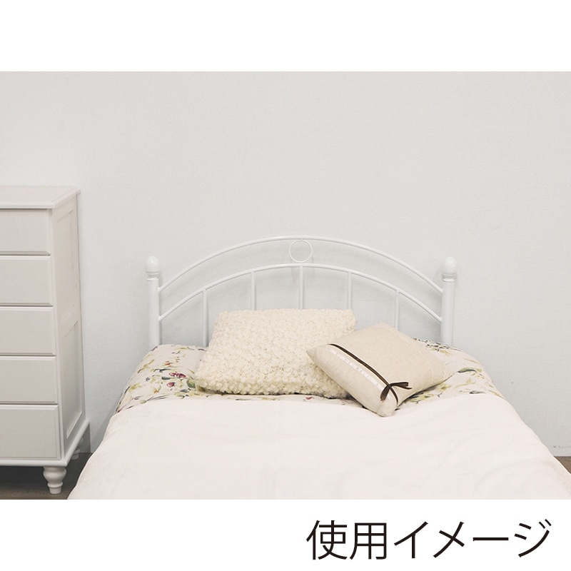 萩原 パイプベッド シングル ホワイト KH-3089WH 1台(ご注文単位1台)【直送品】