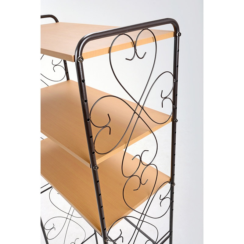 萩原 洗濯機ラック 幅58cm ブラウン KCC-3040BR 1台(ご注文単位1台)【直送品】