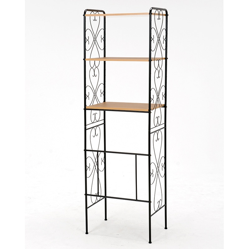 萩原 洗濯機ラック 幅58cm ブラウン KCC-3040BR 1台(ご注文単位1台)【直送品】