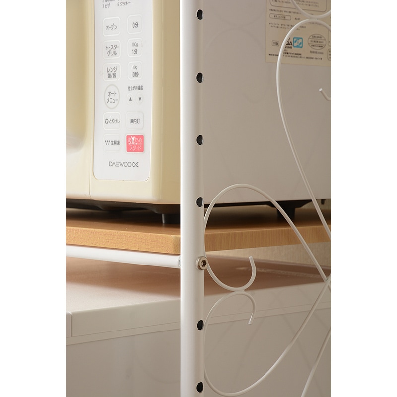 萩原 洗濯機ラック 幅58cm ホワイト KCC-3040WH 1台(ご注文単位1台)【直送品】