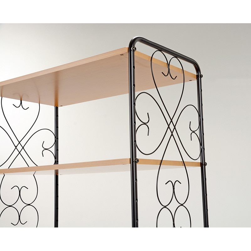 萩原 洗濯機ラック 幅75cm ブラウン KCC-3041BR 1台(ご注文単位1台)【直送品】