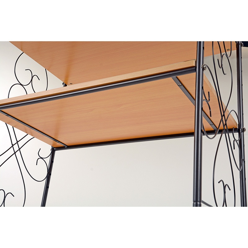 萩原 洗濯機ラック 幅75cm ブラウン KCC-3041BR 1台(ご注文単位1台)【直送品】