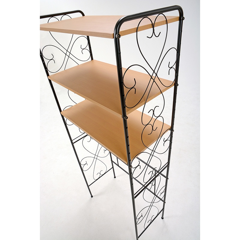 萩原 洗濯機ラック 幅75cm ブラウン KCC-3041BR 1台(ご注文単位1台)【直送品】