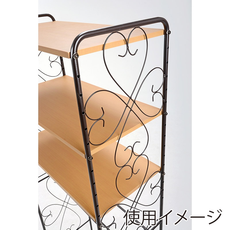 萩原 洗濯機ラック 幅75cm ブラウン KCC-3041BR 1台(ご注文単位1台)【直送品】