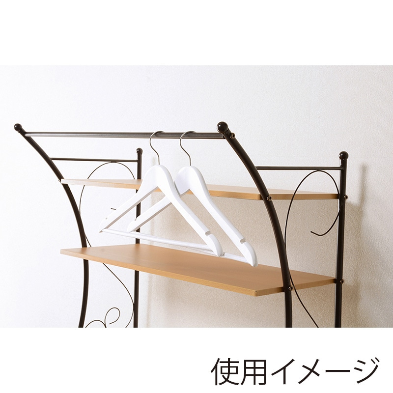 萩原 洗濯機ラック 幅75cm ブラウン KCC-3028BR 1台(ご注文単位1台)【直送品】