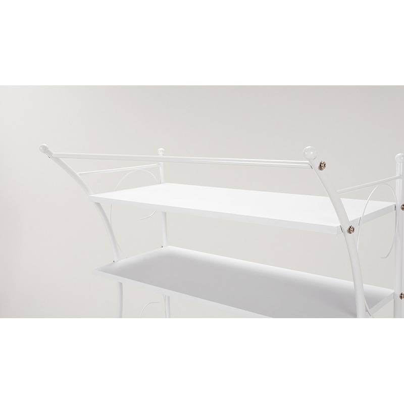 萩原 洗濯機ラック 幅75cm 3段 ホワイト KCC-3028WH 1台(ご注文単位1台)【直送品】