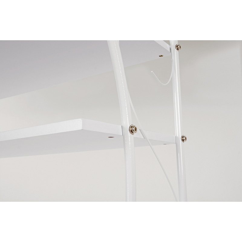 萩原 洗濯機ラック 幅75cm 3段 ホワイト KCC-3028WH 1台(ご注文単位1台)【直送品】