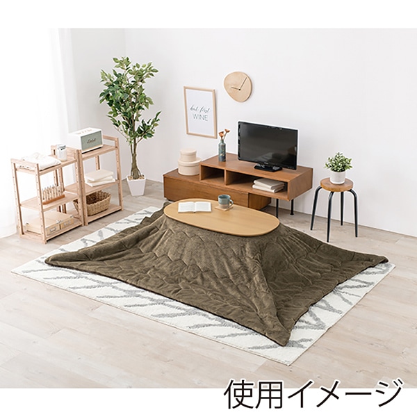 萩原 ビケ うす掛けこたつ布団 170×210cm カーキ ビケ950-KK 1台(ご注文単位1台)【直送品】