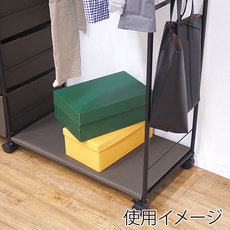 萩原 ハンガーラック 幅105cm 引出し7杯 ブラウン KHR-3159BR 1台(ご注文単位1台)【直送品】